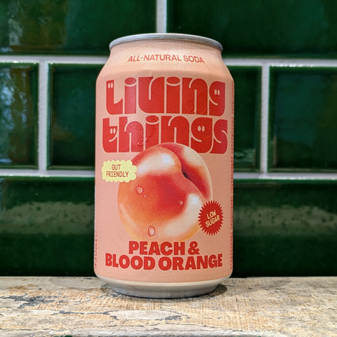 Living Things Soda | Peach & Blood Orange