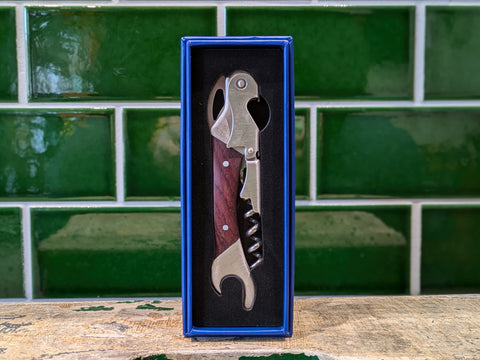 Stainless Steel and Wood Waiter's Friend Corkscrew