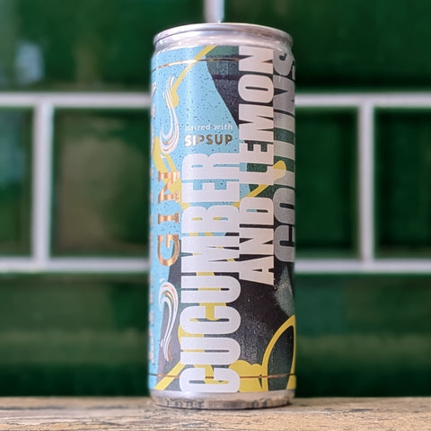 Brighton Gin | Cucumber & Lemon Collins : Gin Canned Cocktail