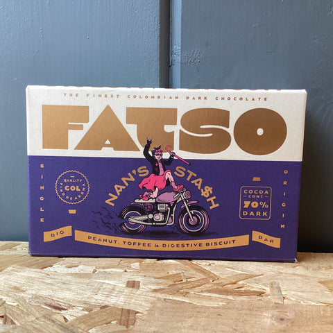 FATSO | Nan’s Stash : Peanut, Toffee and Digestive Biscuit Chocolate
