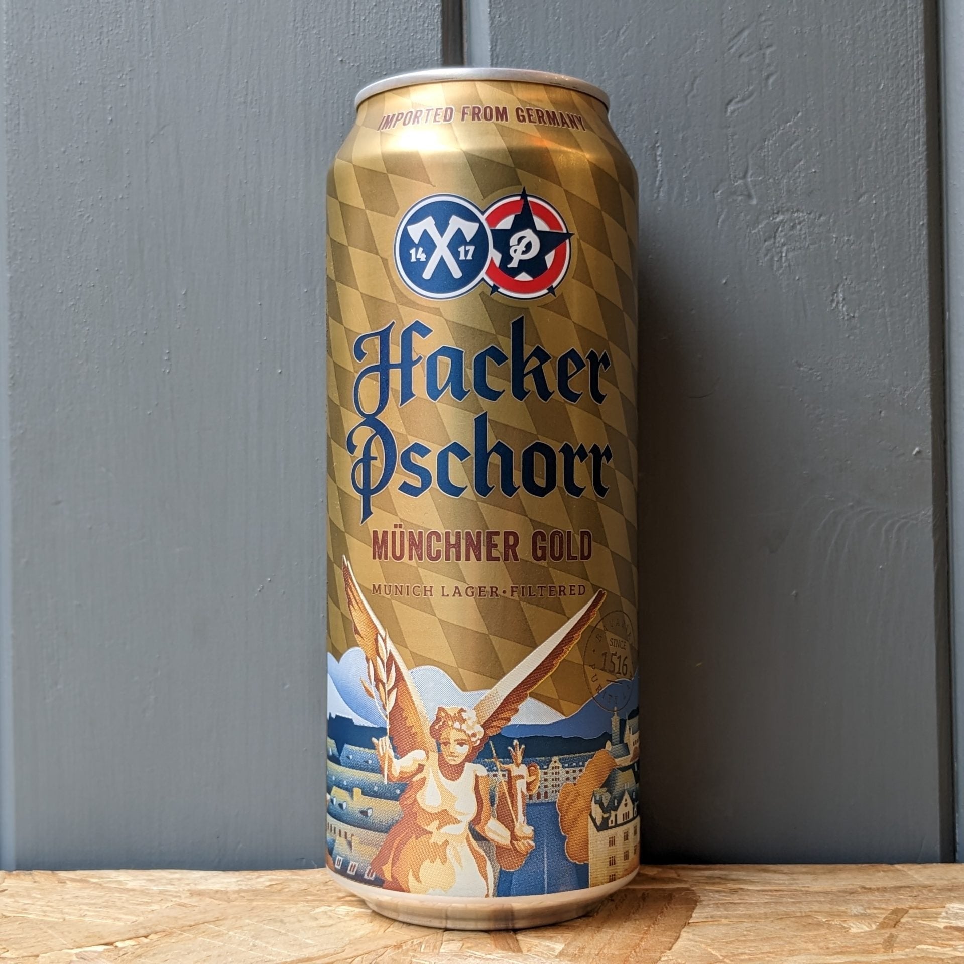 Hacker Pschorr  Munchener Gold 50cl Can - Dead Time Beers