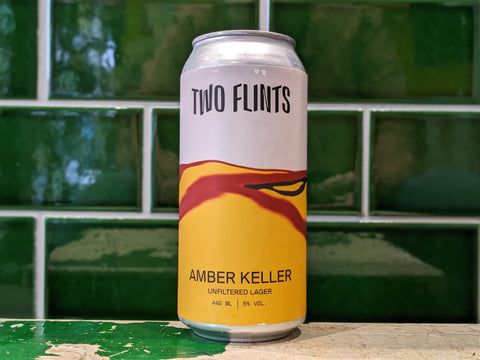 Two Flints | Amber Keller : Unfiltered Lager