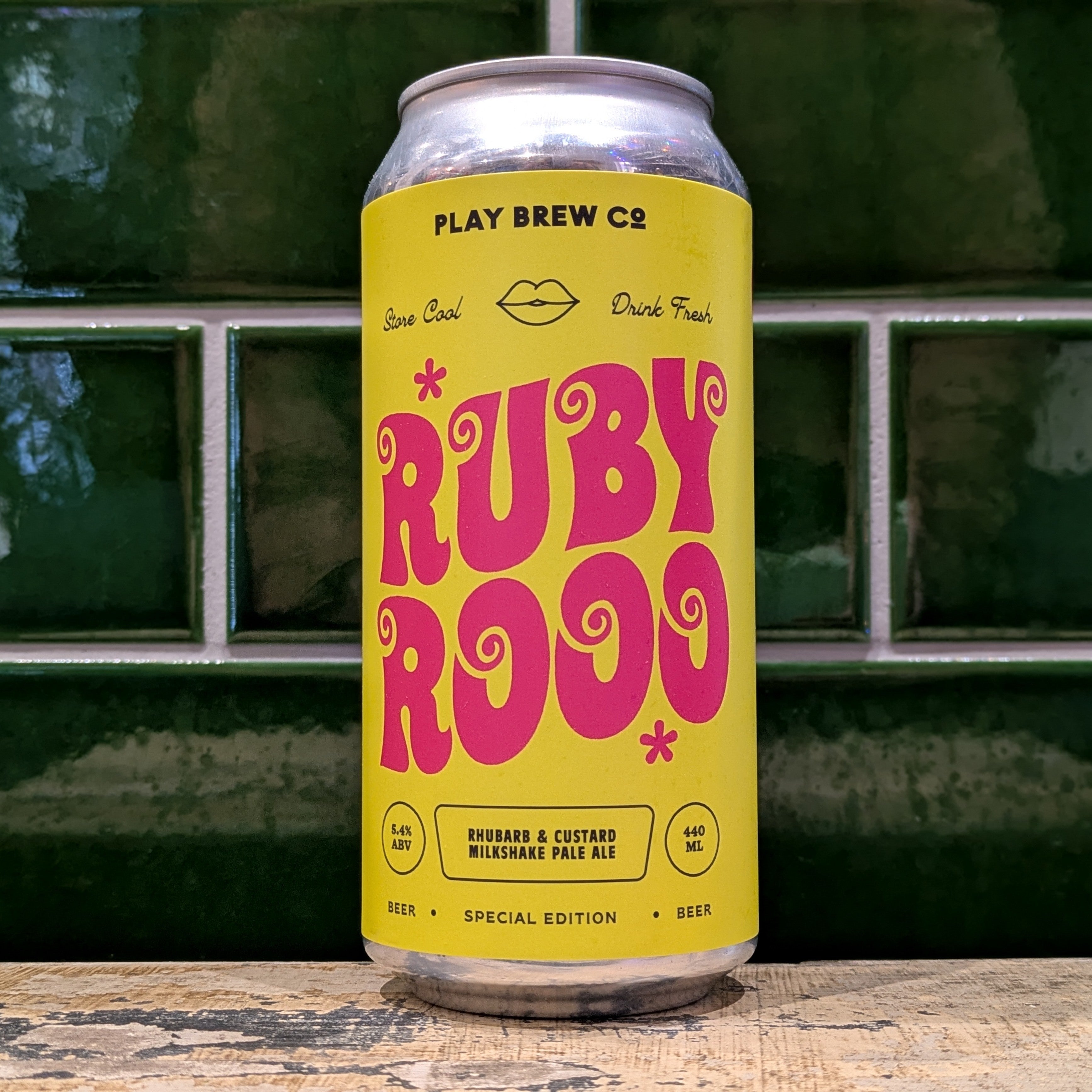 Play Brew Co  Ruby Roo : Rhubarb & Custard Pale - Dead Time Beers