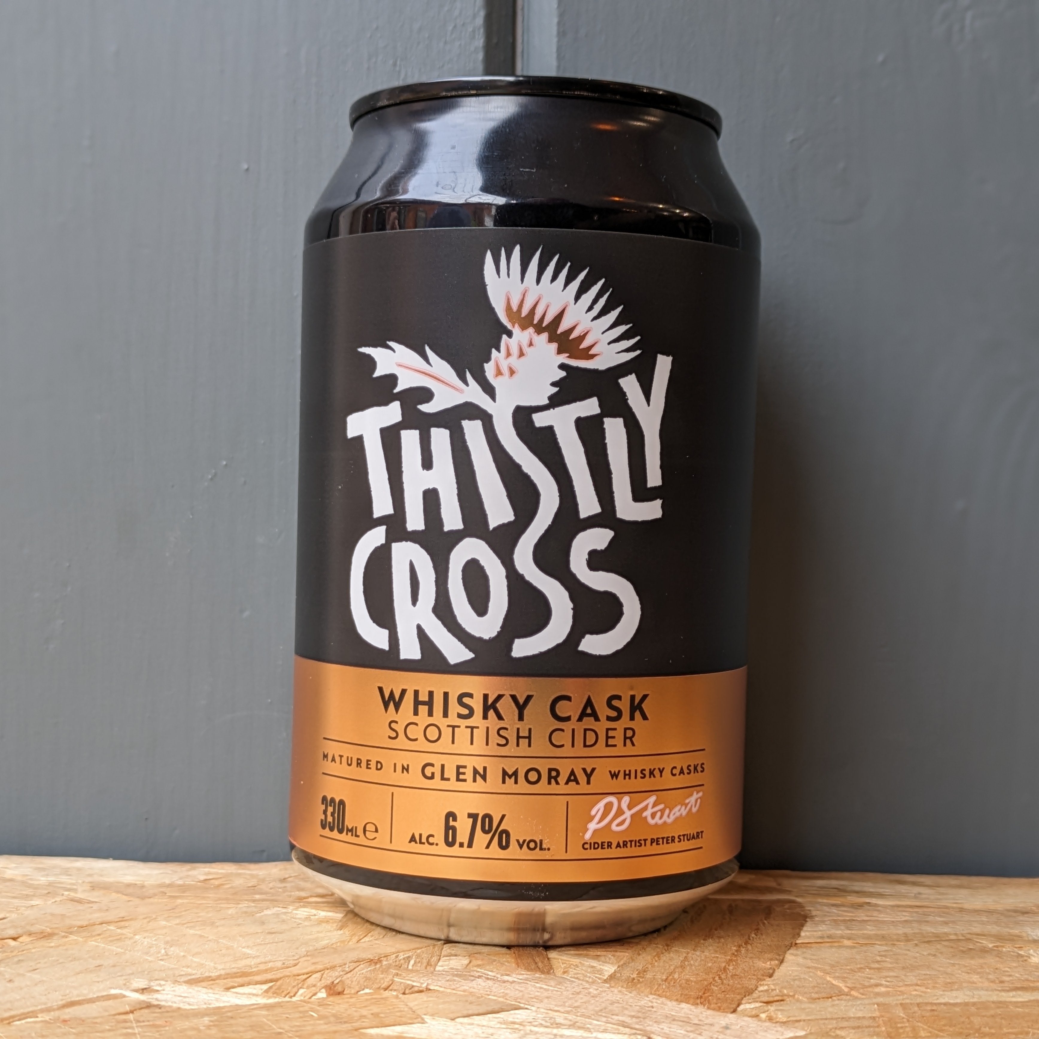 Thistly Cross  Whisky Cask Cider 33cl Can - Dead Time Beers