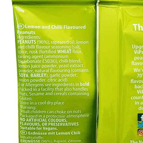 ViPnuts Lemon Chilli Flavoured Peanuts  63g