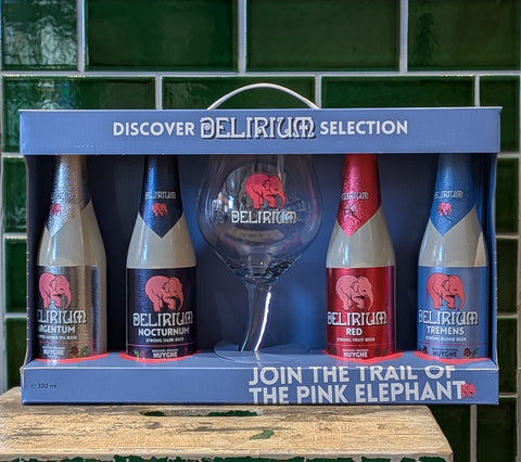 Delirium | Discovery Gift Pack 4 x 33cl Bottles + Glass