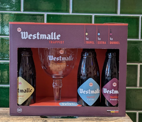 Westmalle | 3 Bottle Gift Pack + Glass