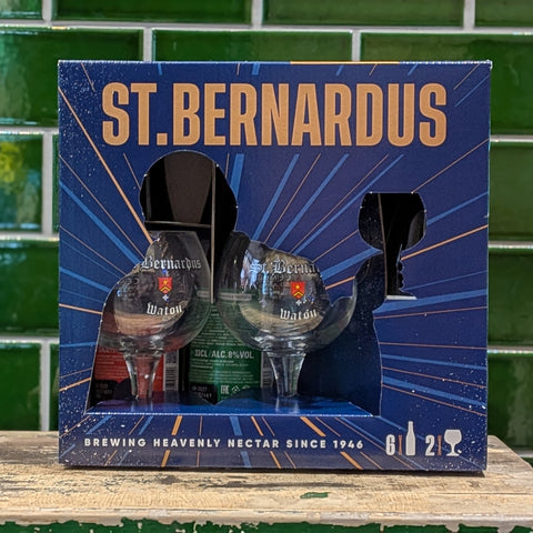 St Bernardus | 6 Pack Belgian Beer Gift Pack Plus 2 Glasses