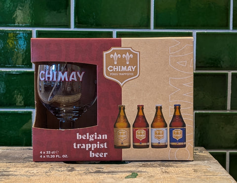 Chimay | 4 Bottles Gift Pack + Glass