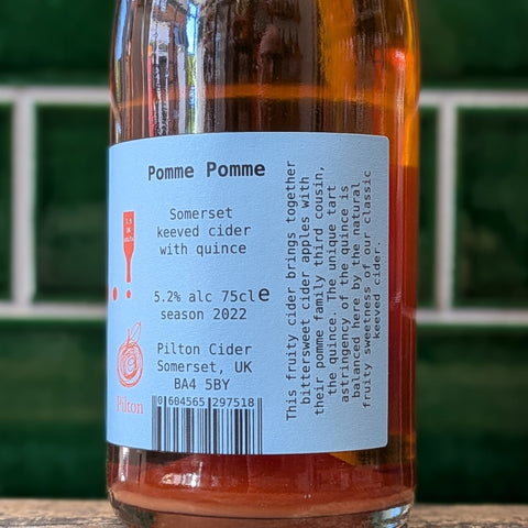 Pilton | Pomme Pomme 75cl : Apple & Quince Keeved Cider