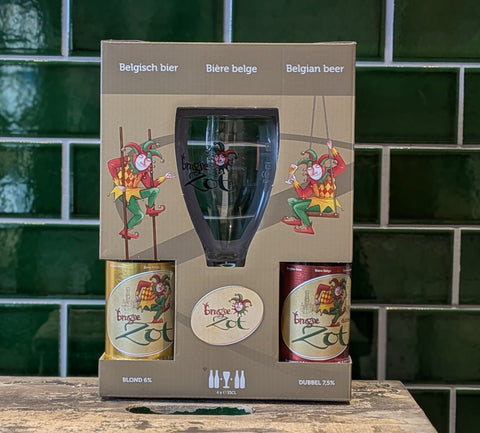 Brugse Zot | 4 Bottles Gift Pack + Glass